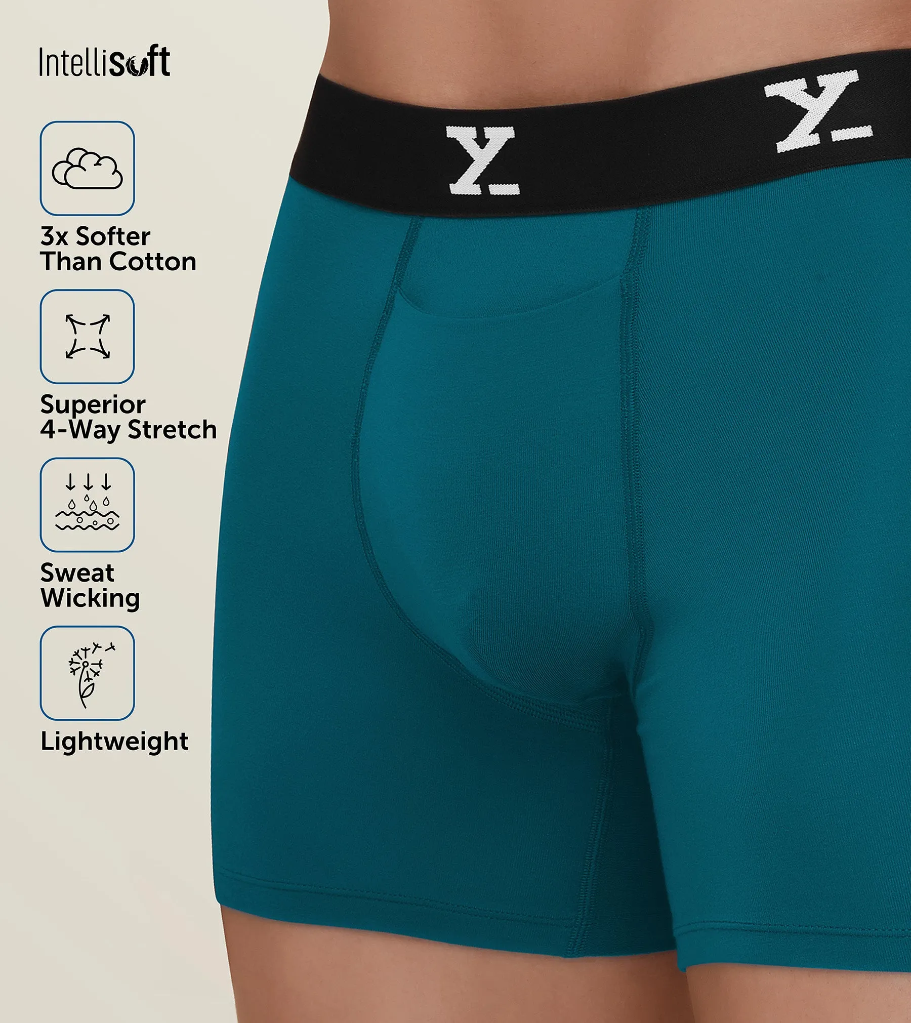 Ace Modal Boxer Briefs Aqua Blue