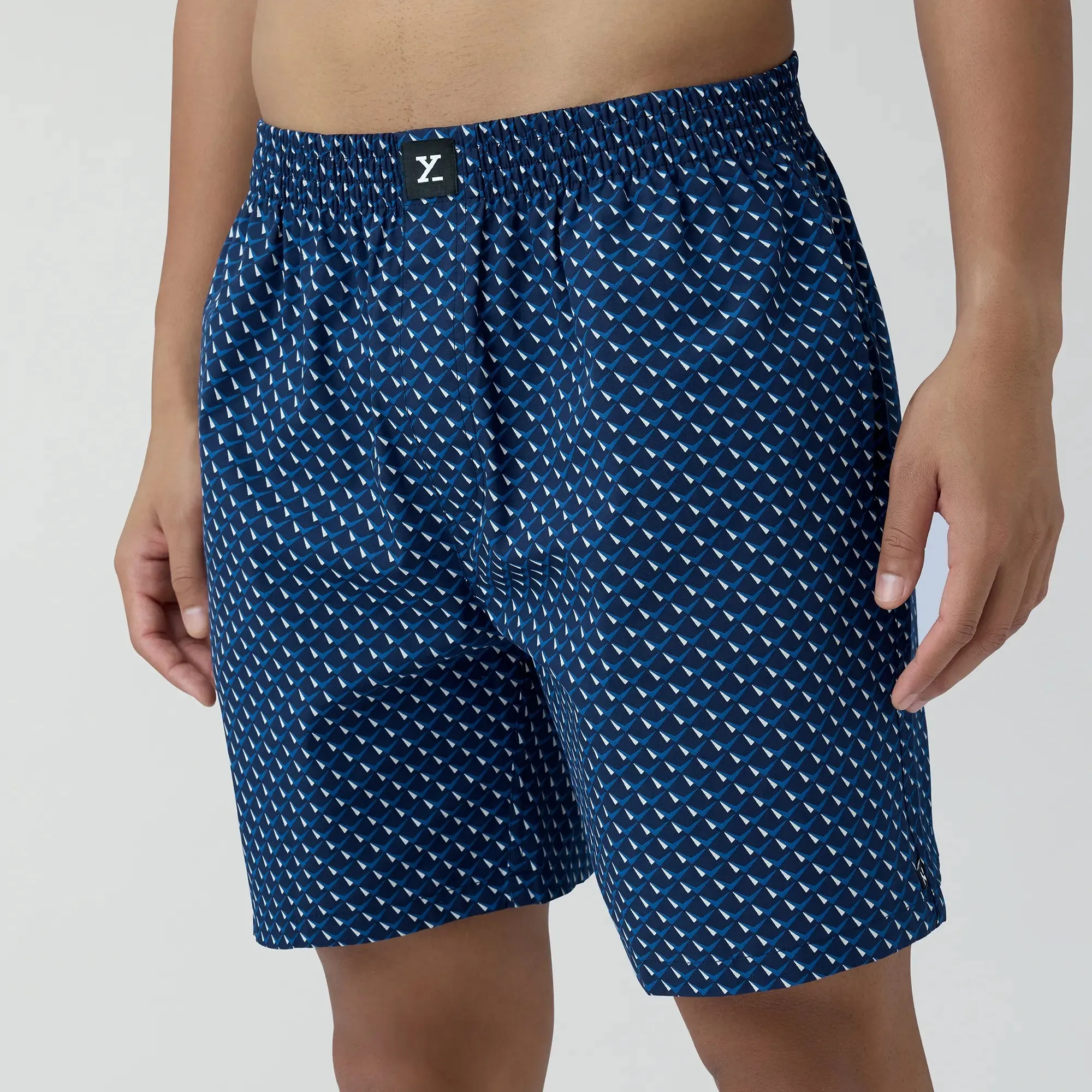 Astor Combed Cotton Boxer Shorts Arrow Blue