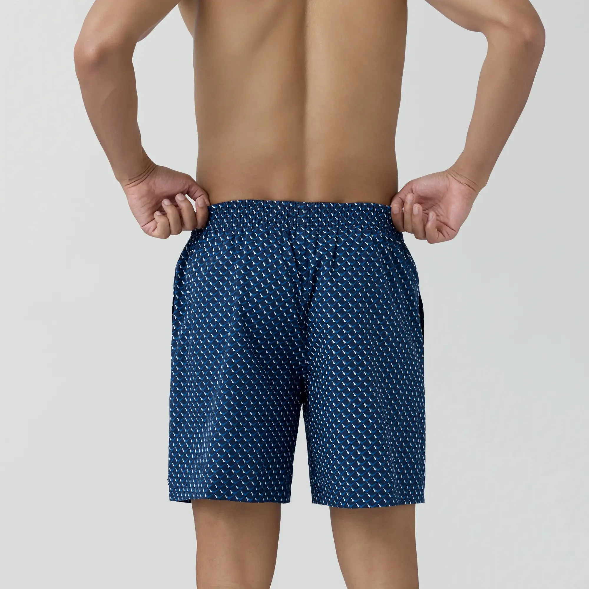 Astor Combed Cotton Boxer Shorts Arrow Blue