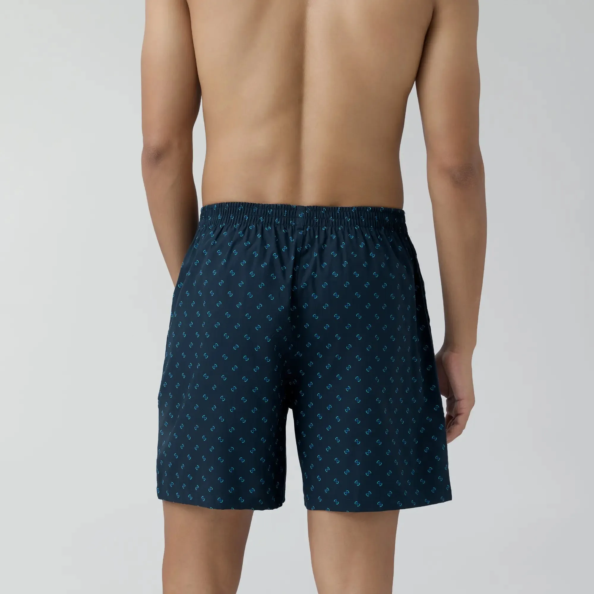 Astor Combed Cotton Boxer Shorts Infinity Blue