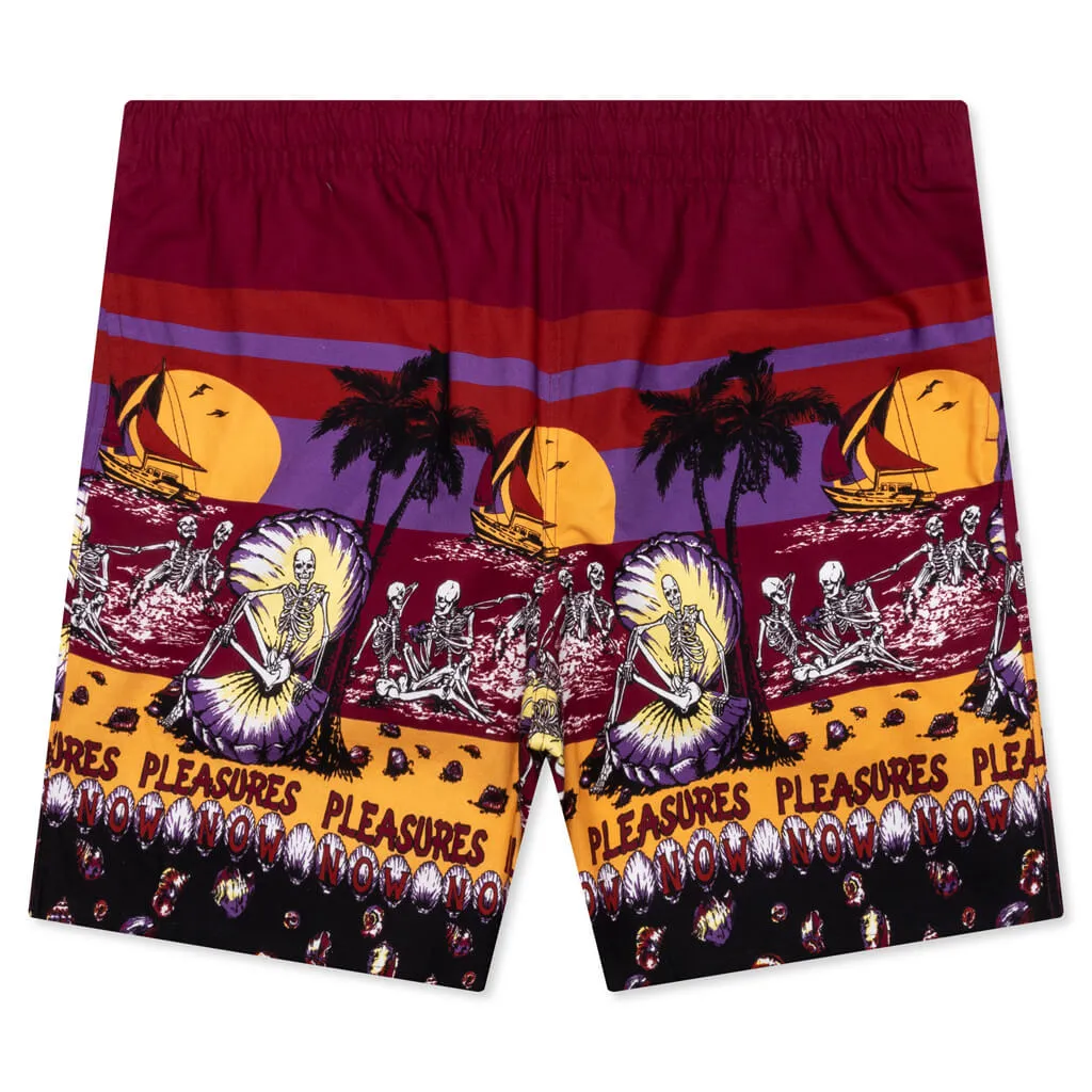 Beach Short - Burgundy