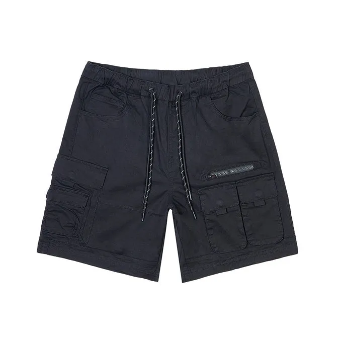 Big and Tall - Utility Twill Lounge Shorts - Black