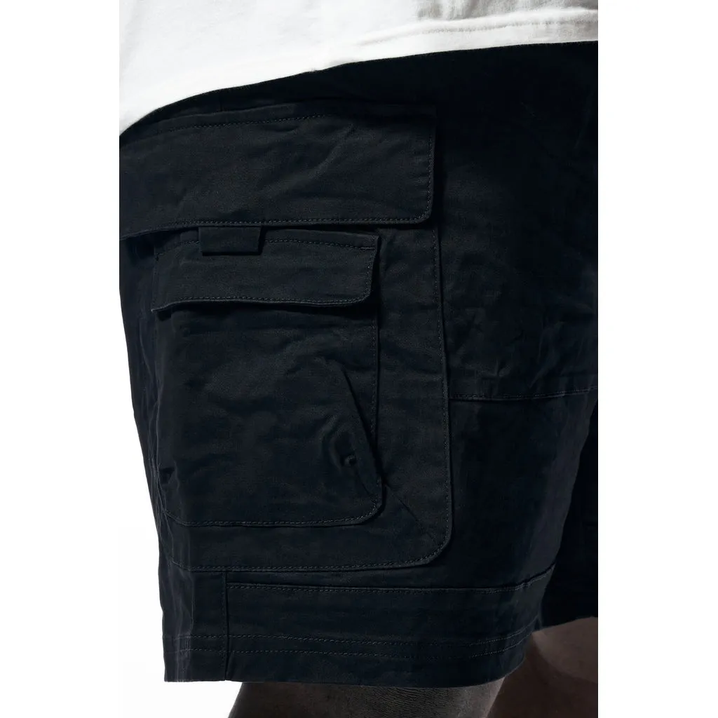 Big and Tall - Utility Twill Lounge Shorts - Black