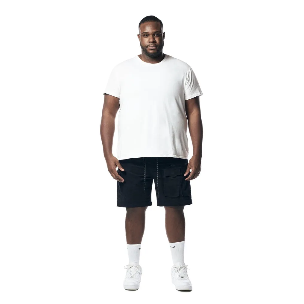 Big and Tall - Utility Twill Lounge Shorts - Black