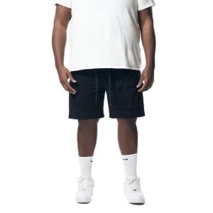 Big and Tall - Utility Twill Lounge Shorts - Black