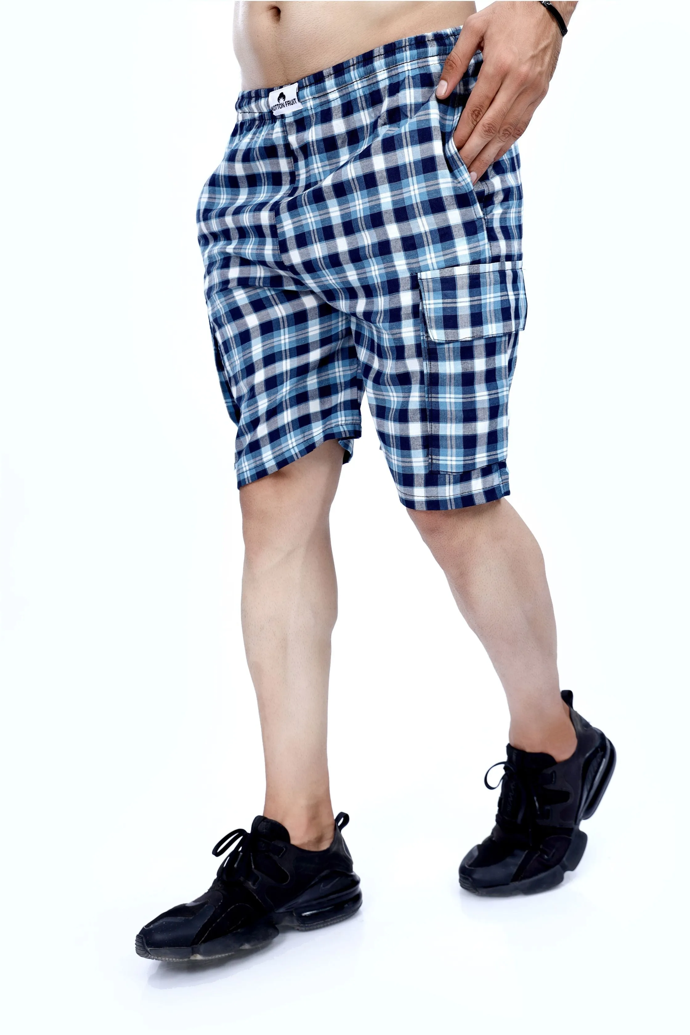 Blue Checkered Short