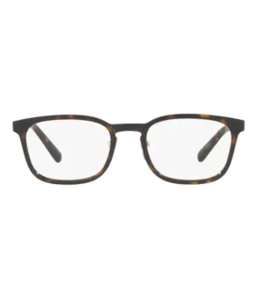 Bvlgari Men Havana Rectangular Optical Frame