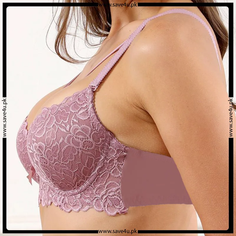 Decorative Wired Thin Padded Bra