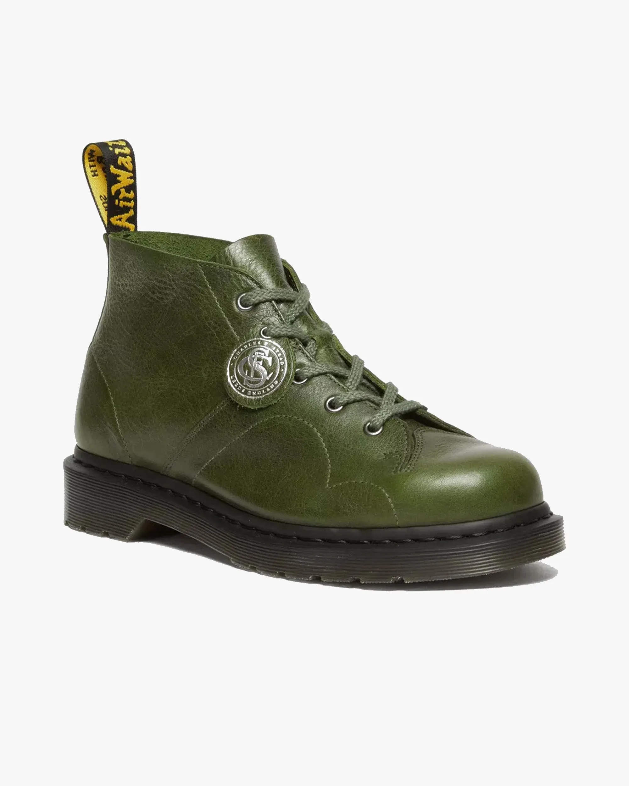 Dr Martens Archive Church Buckingham Leather Monkey Boots - Seaweed