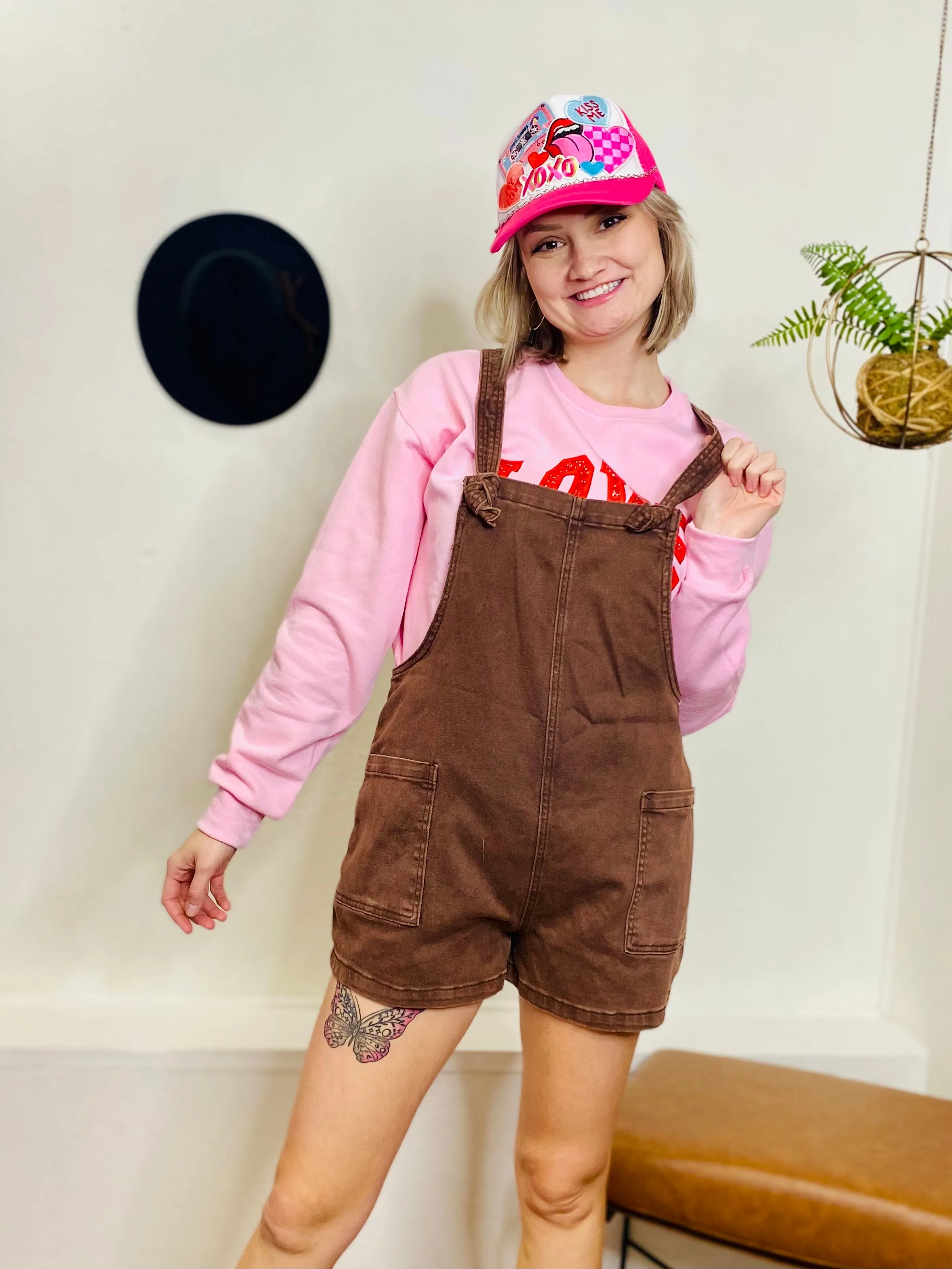 Espresso Short Overalls