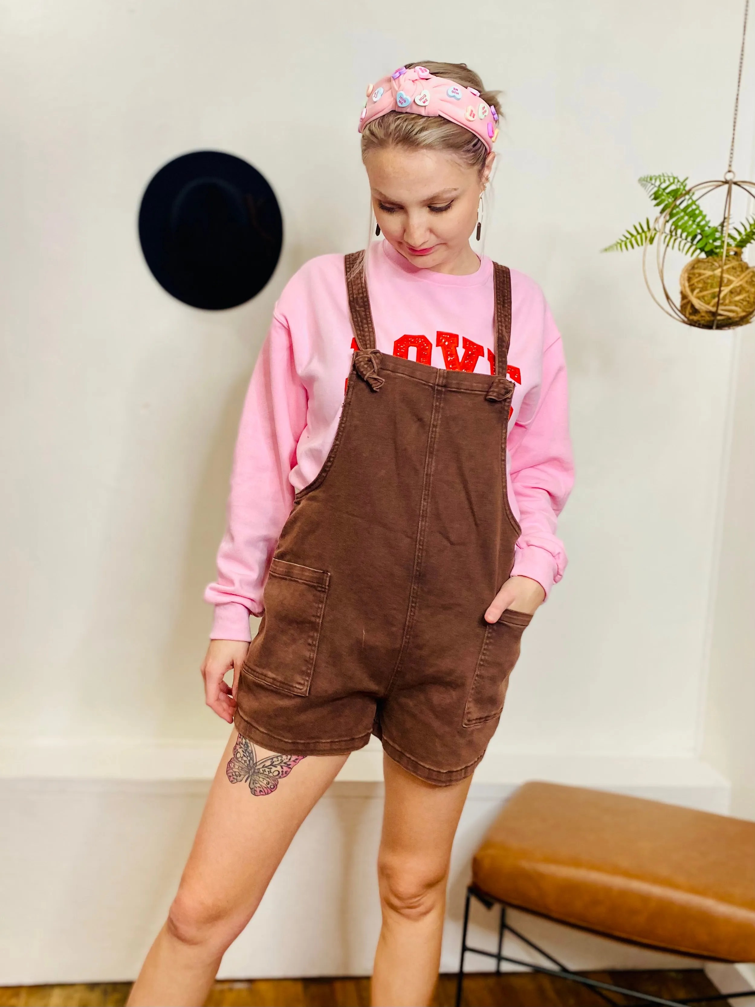 Espresso Short Overalls