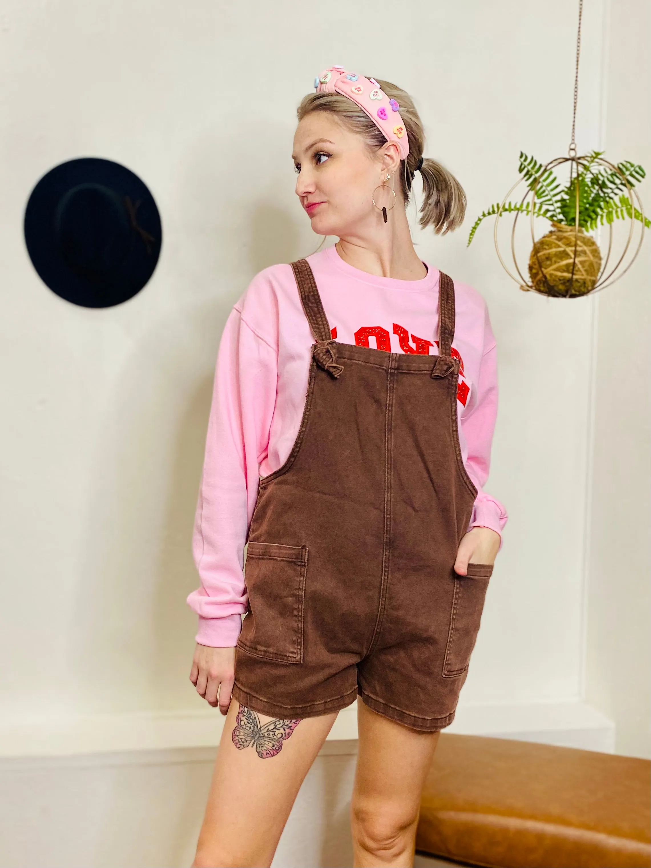 Espresso Short Overalls