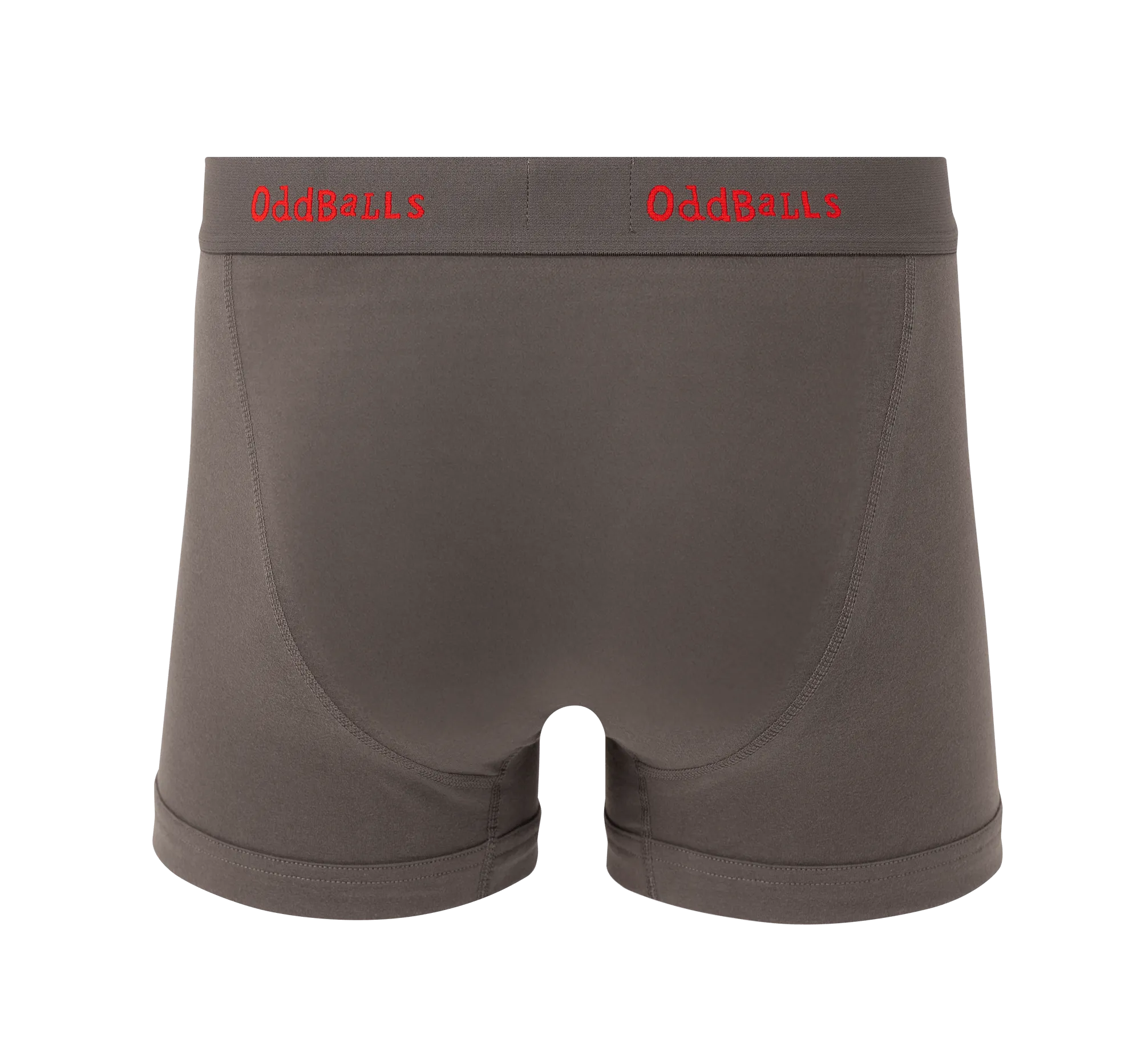 Grey/Red - Mens Boxer Shorts