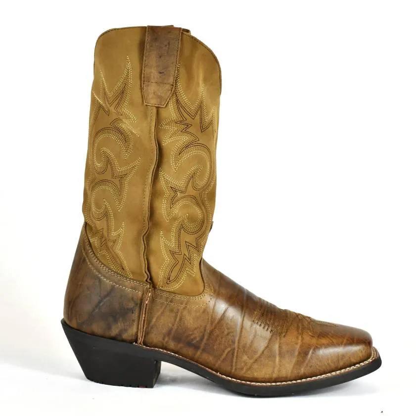 Laredo Men's Fashion Slouch Brown Leather Cowboy Boots 9-1