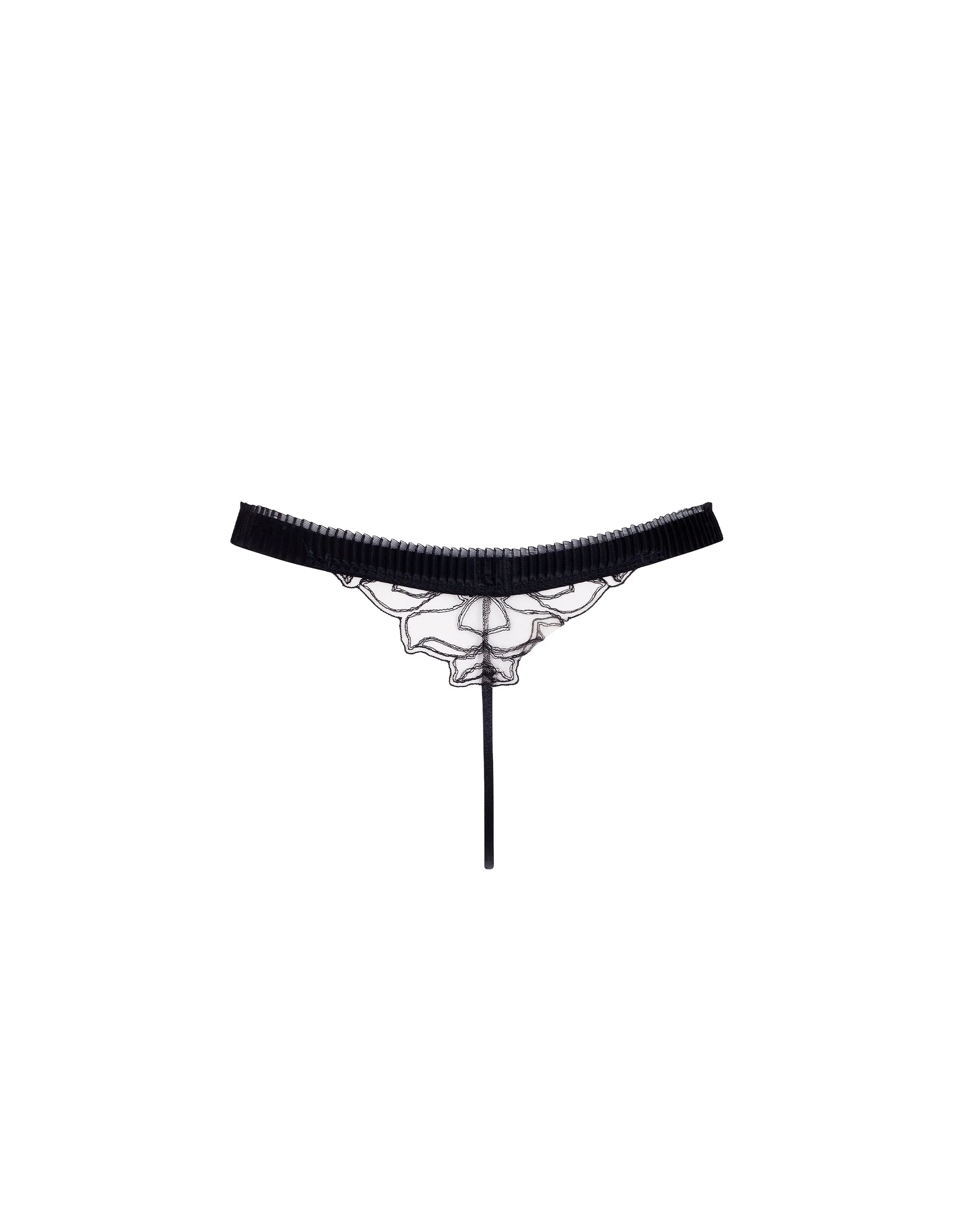 Maia Thong Black/Sheer