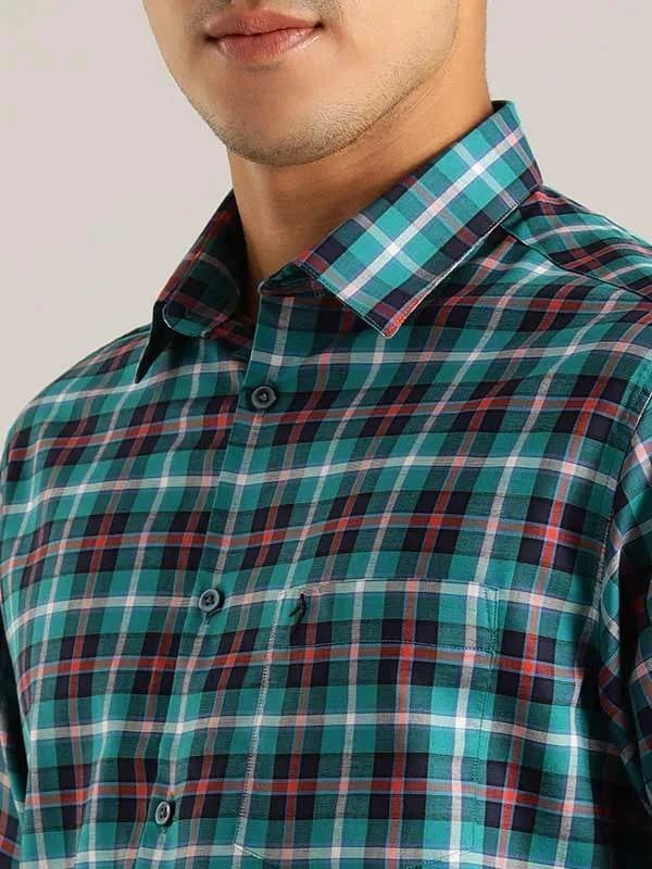 Men Checked Full Sleeve Cotton Blend Shirt