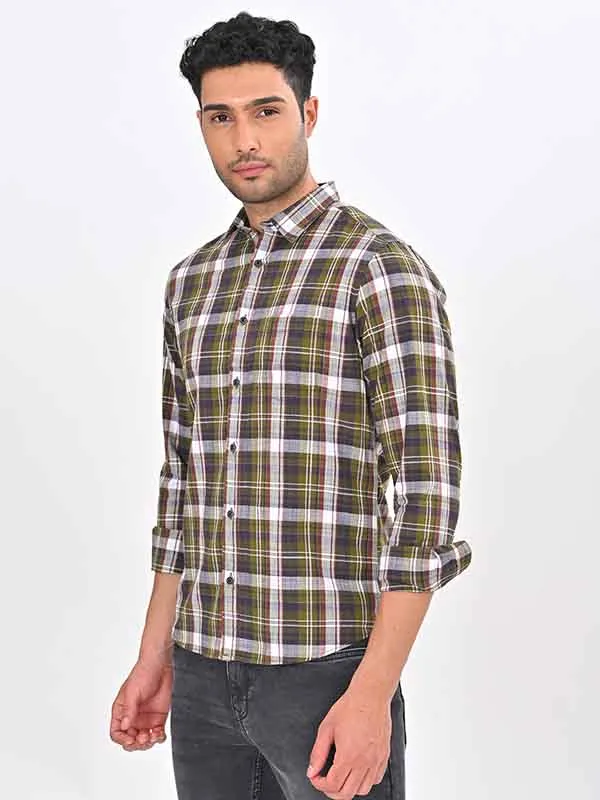 Men Checked Full Sleeve Cotton Shirt