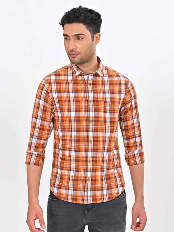 Men Checked Full Sleeve Cotton Shirt