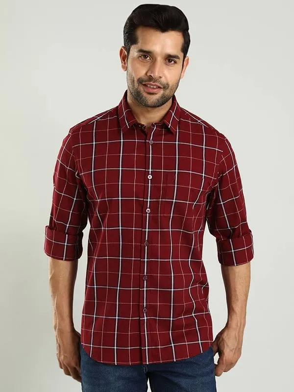 Men Checked Full Sleeve Cotton Shirt