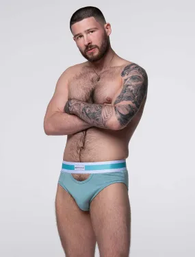 Mens Cut-Out Briefs - Green