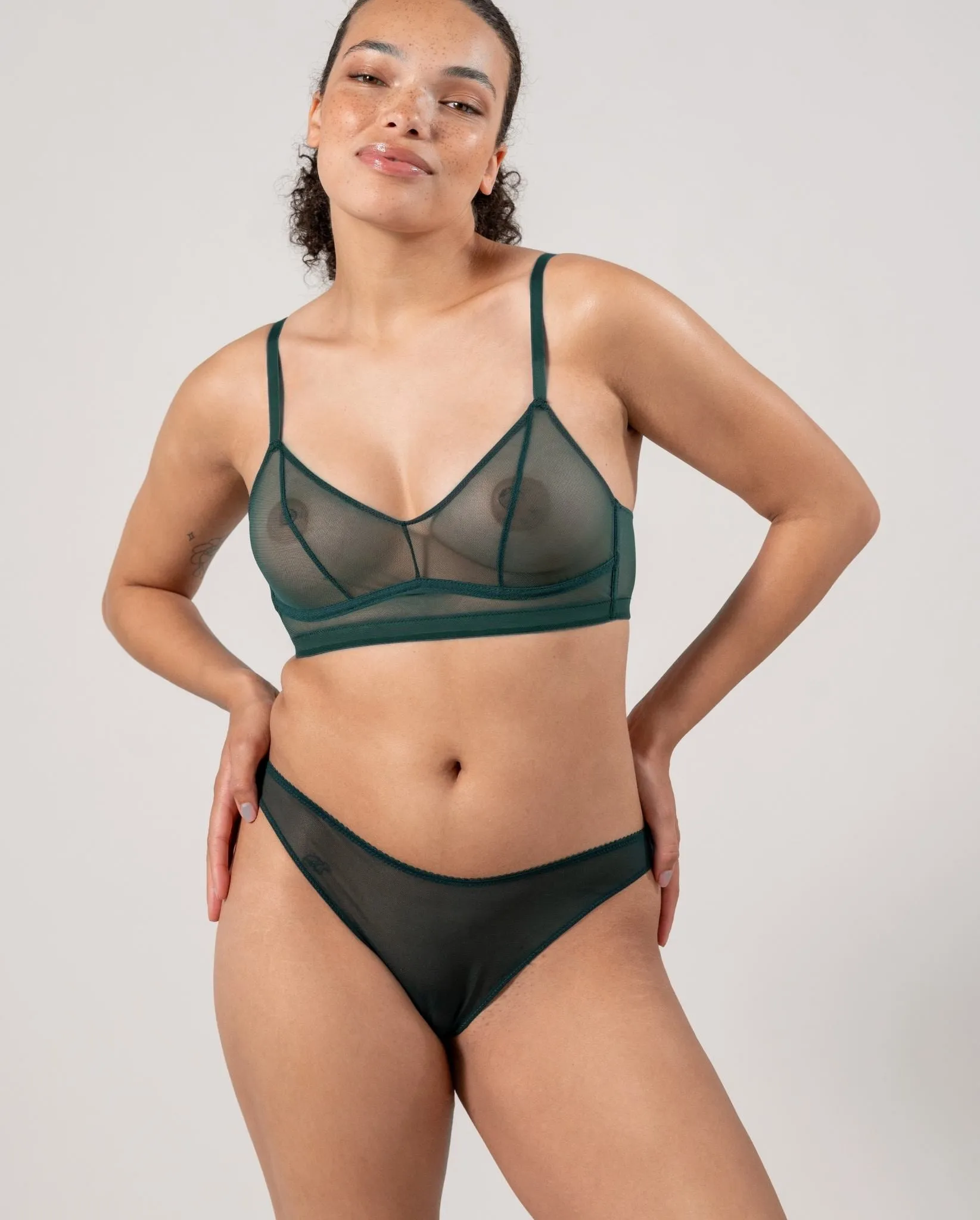 Mesh Bikini Briefs Pine