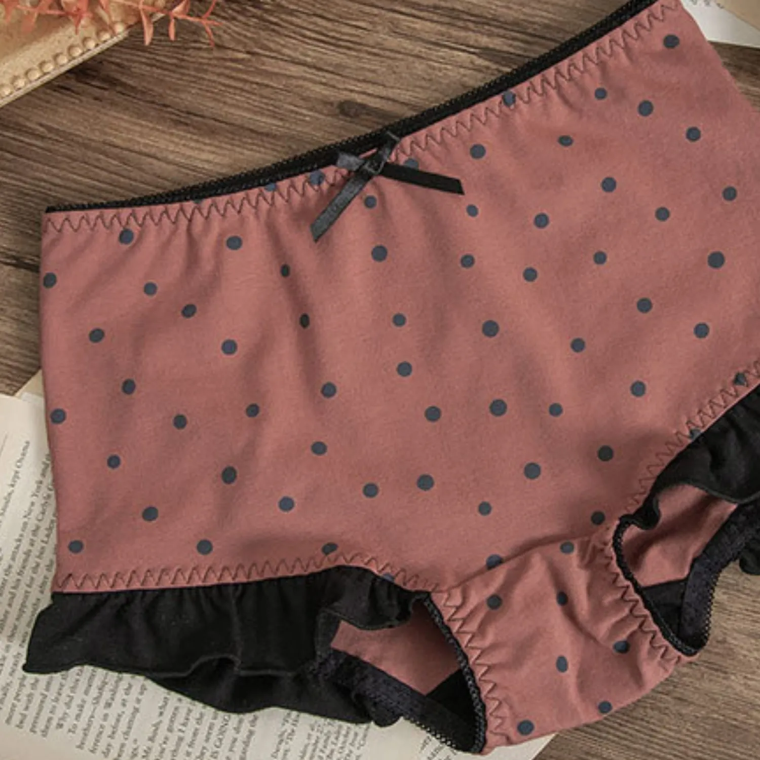 Polka dot cotton panty briefs