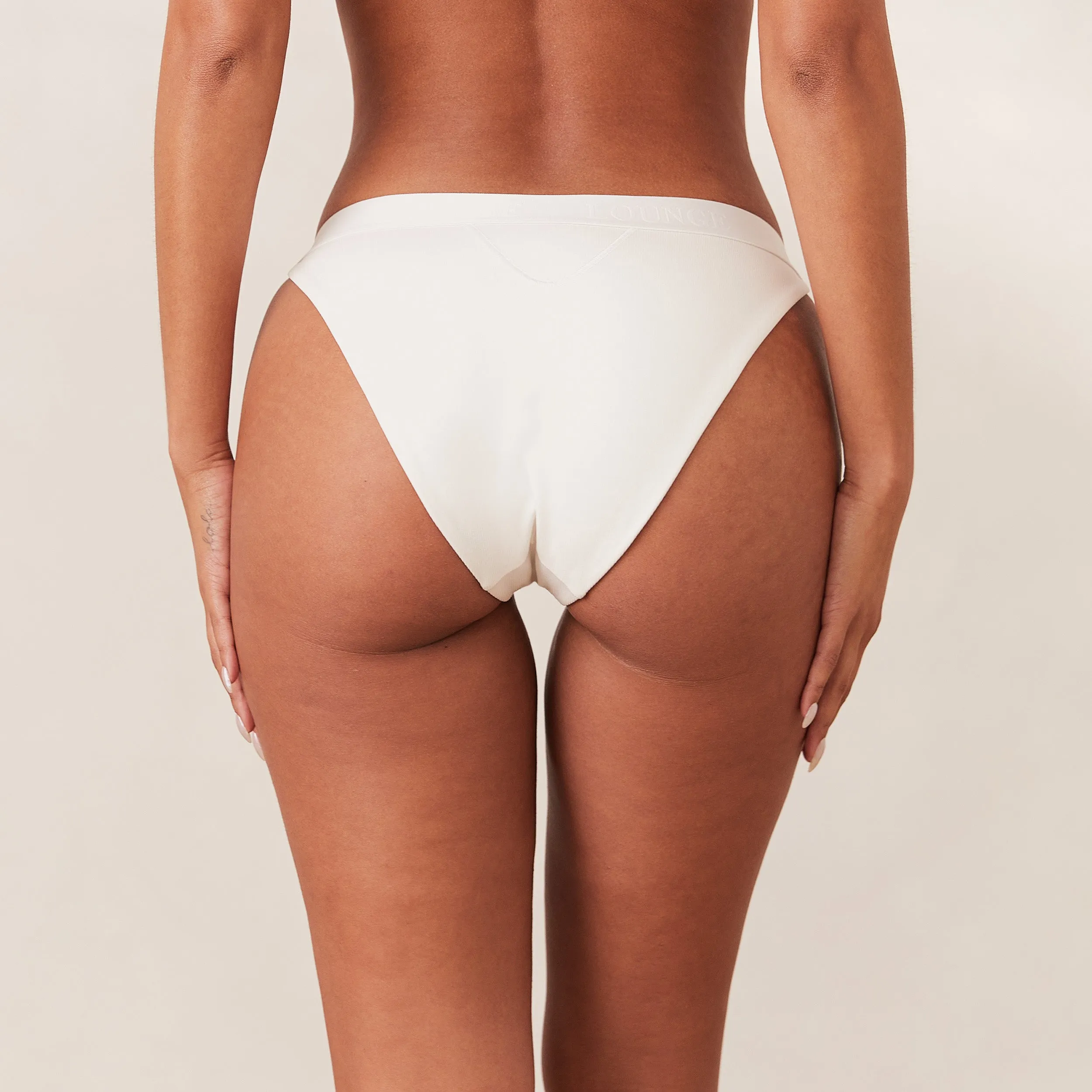 Ribbed Mindful Briefs - White