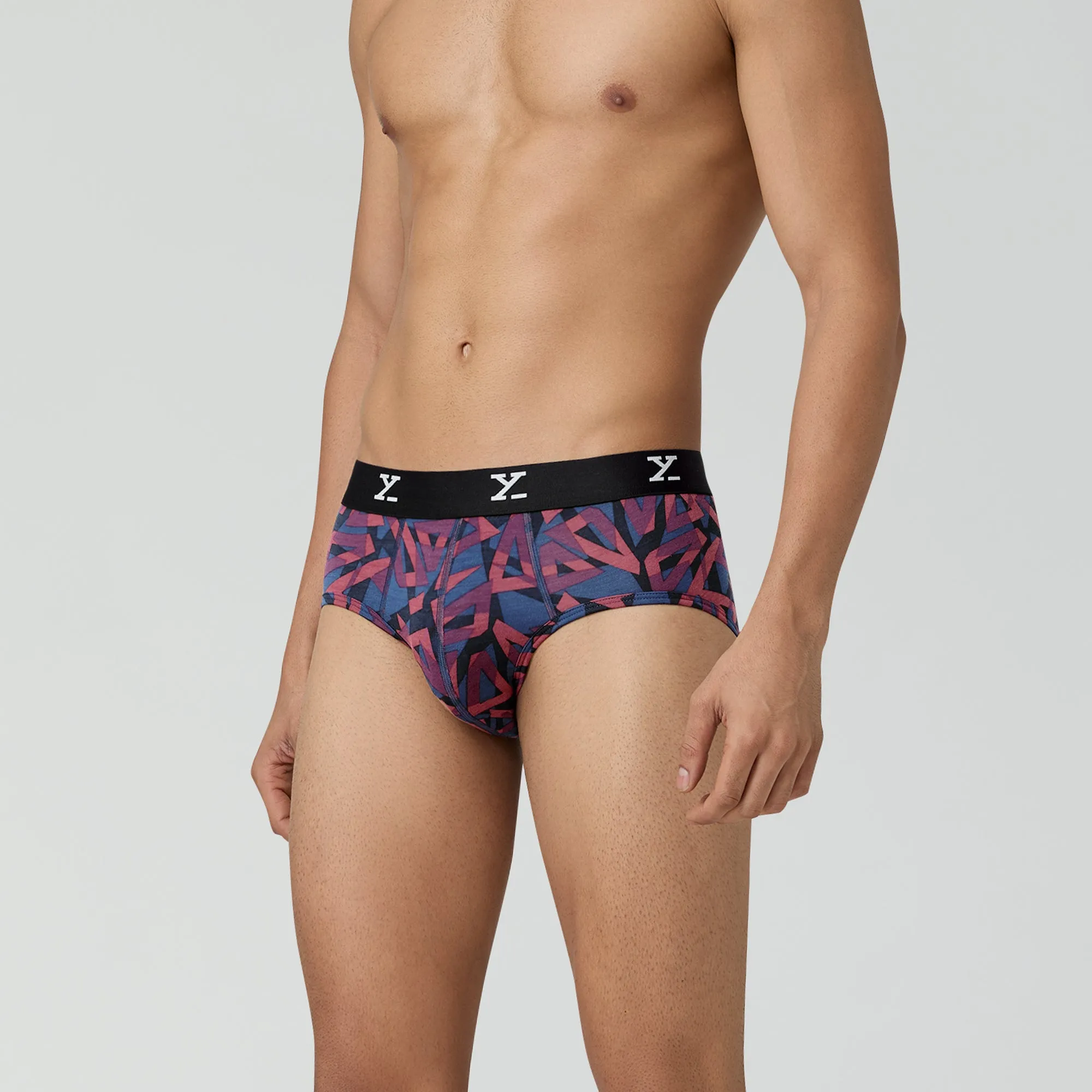 Shuffle Modal Briefs Triad Red