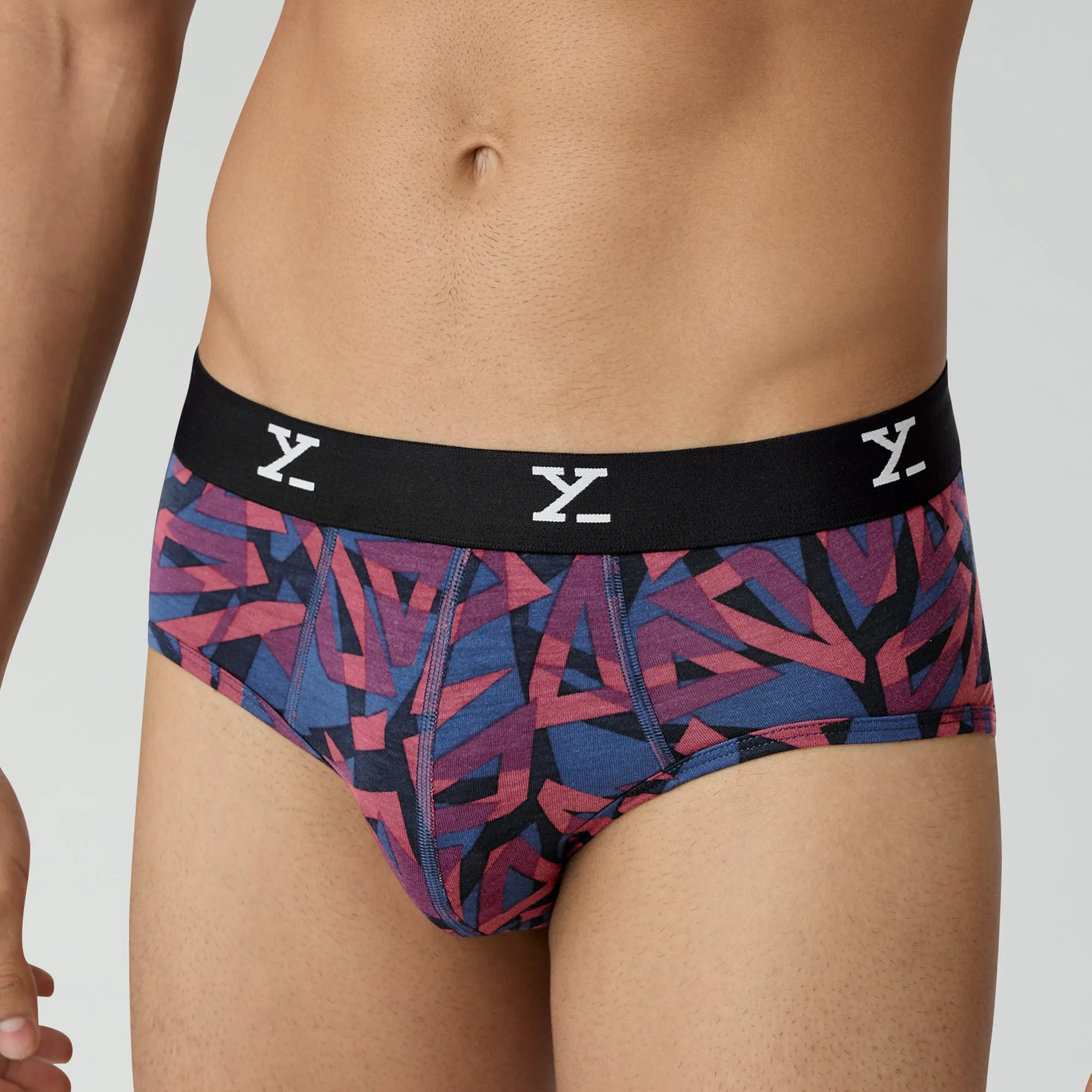 Shuffle Modal Briefs Triad Red