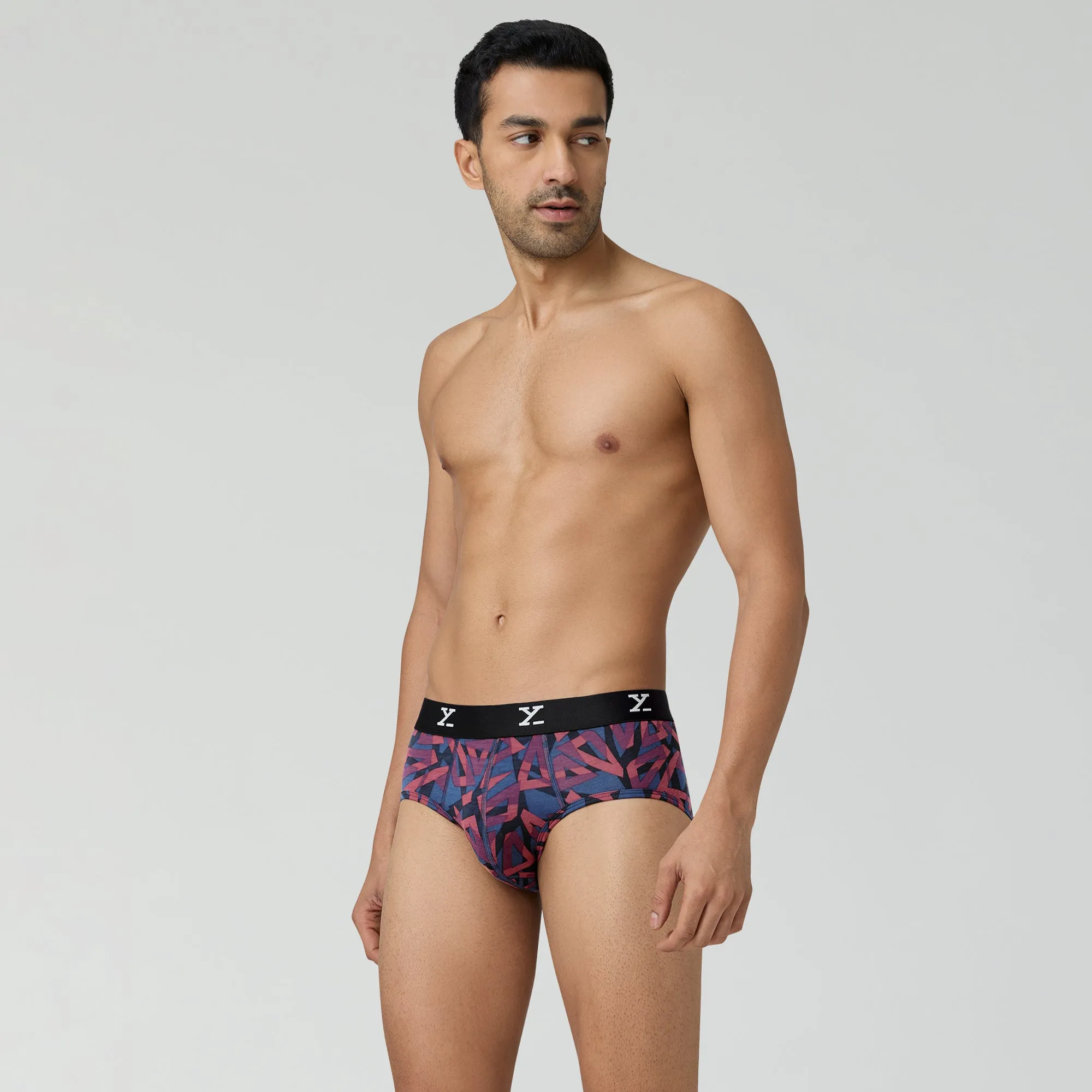 Shuffle Modal Briefs Triad Red