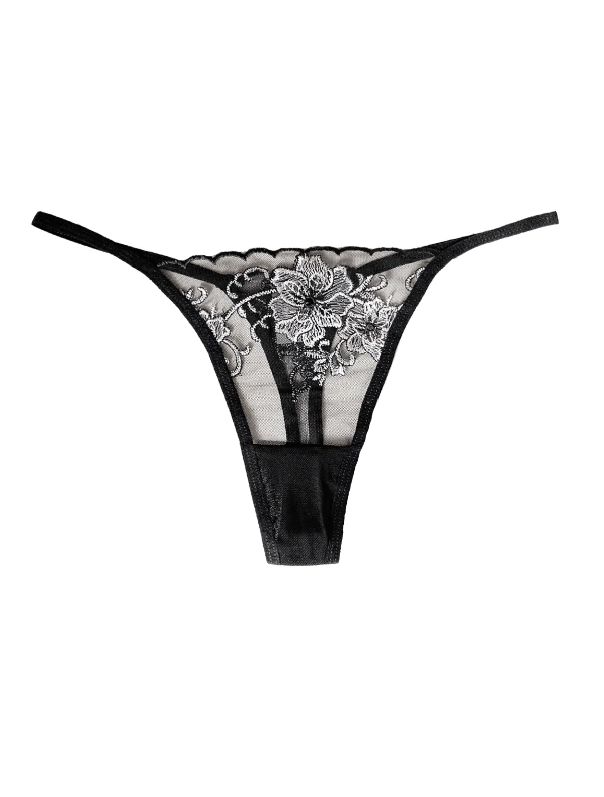 Silver Petal Garden Thong