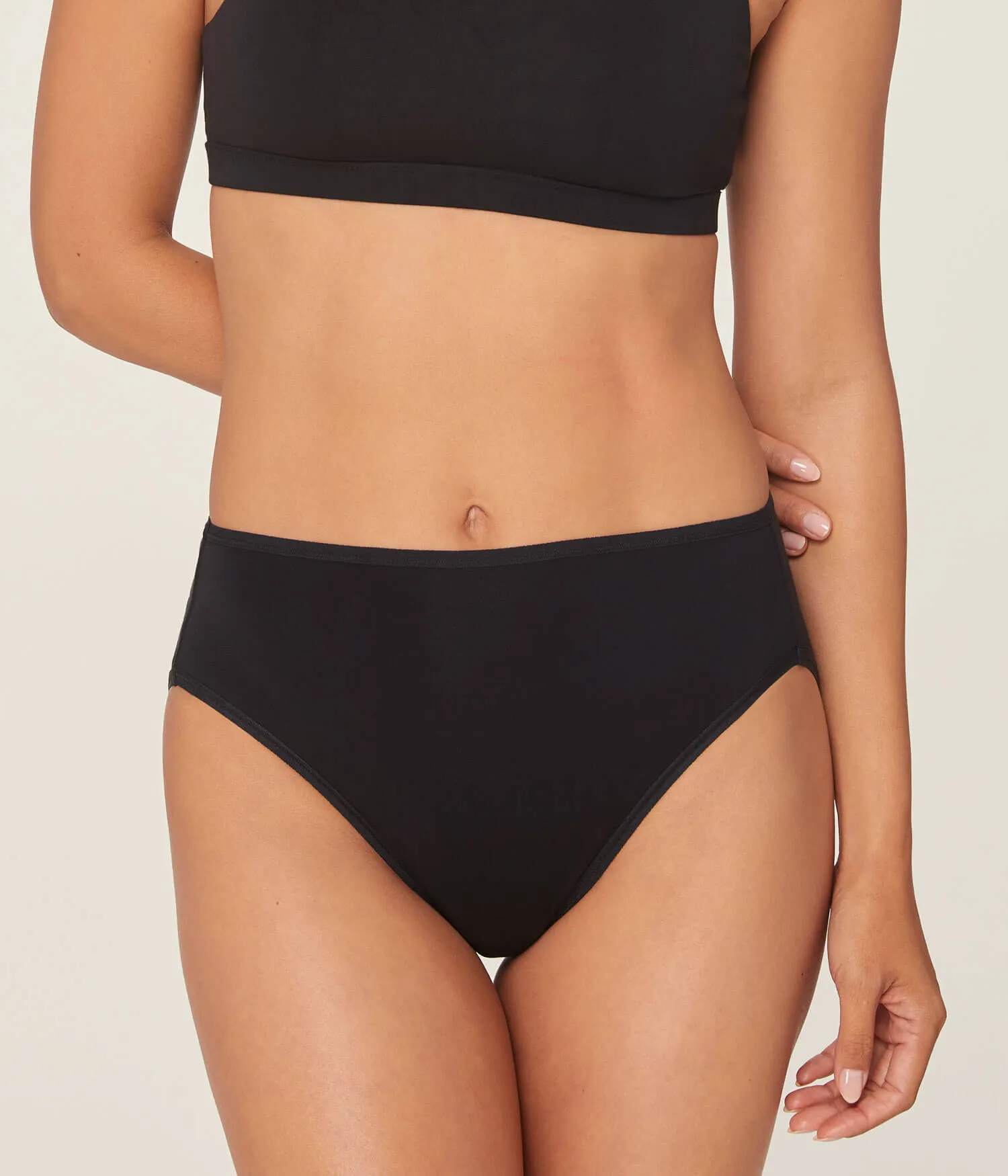 The High Waist Hipster - Bamboo Jersey - Black