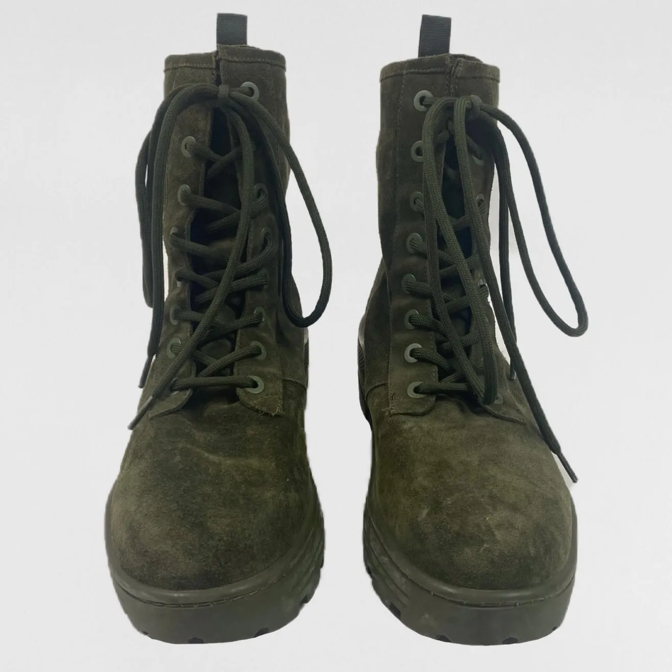 YZY SZN 6 Suede Combat Boots In Military